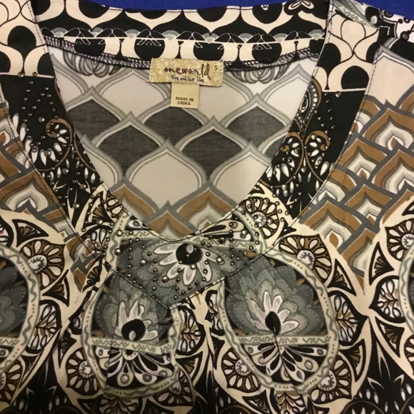 One World Live and Let Live Top Size S Multicolor - Picture 4 of 5